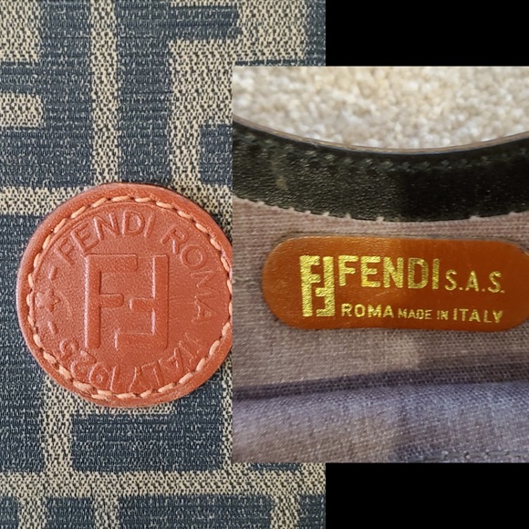 Zucca Fendi Shopper Tote Handbag Purse - Picture 3 of 8